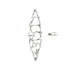 Sèche-serviettes grand format P&Bhusri S1-L-PWG-XA « Bateau de sauge » en or blanc poli PVD
