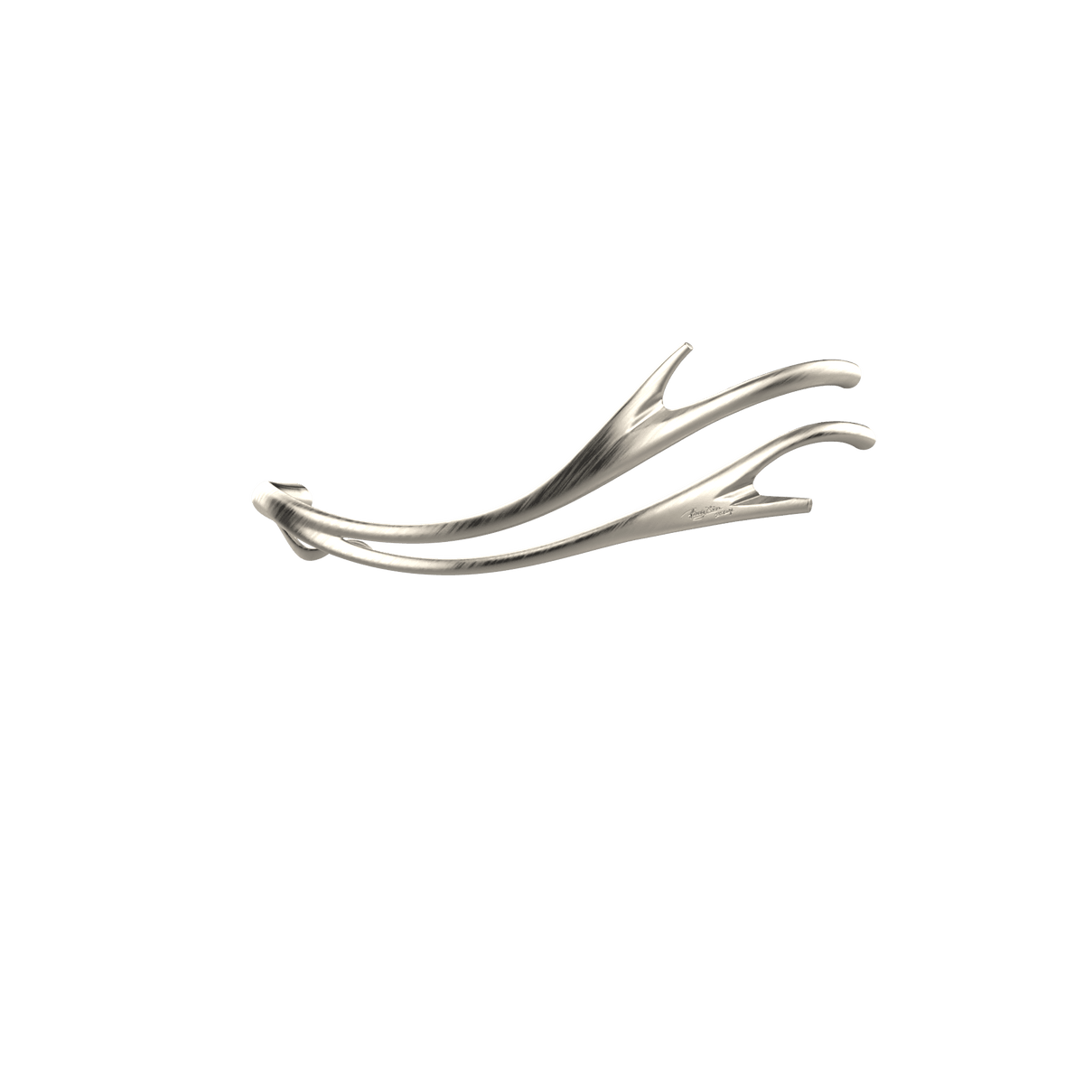 P&Bhusri S2-M-BNI-SC Golden Antlers Towel Warmer in PVD Brushed Nickel