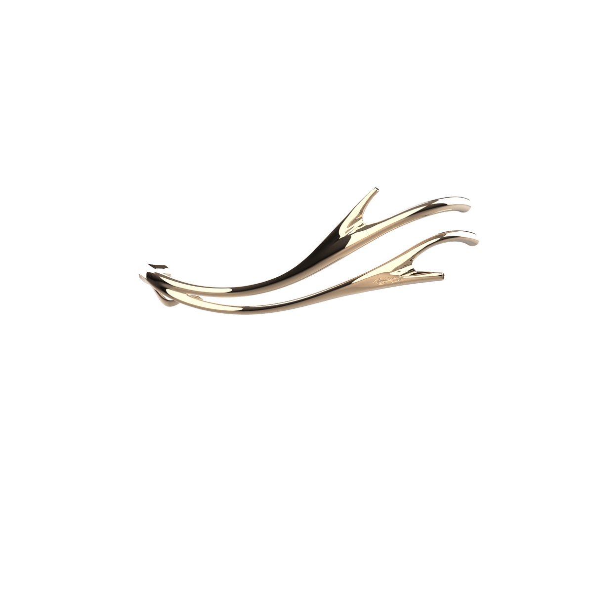 P&Bhusri S2-M-PBZ-SC Golden Antlers Towel Warmer in PVD Polished Bronze