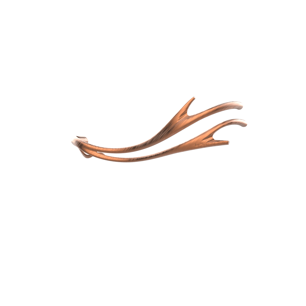 P&Bhusri S2-M-RGD-SC Golden Antlers Towel Warmer in PVD Polished Rose Gold