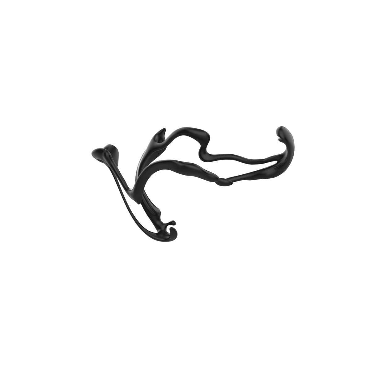 Sèche-serviettes P&Bhusri S3-M-BLK-SC « La Fontaine de Jouvence », noir mat