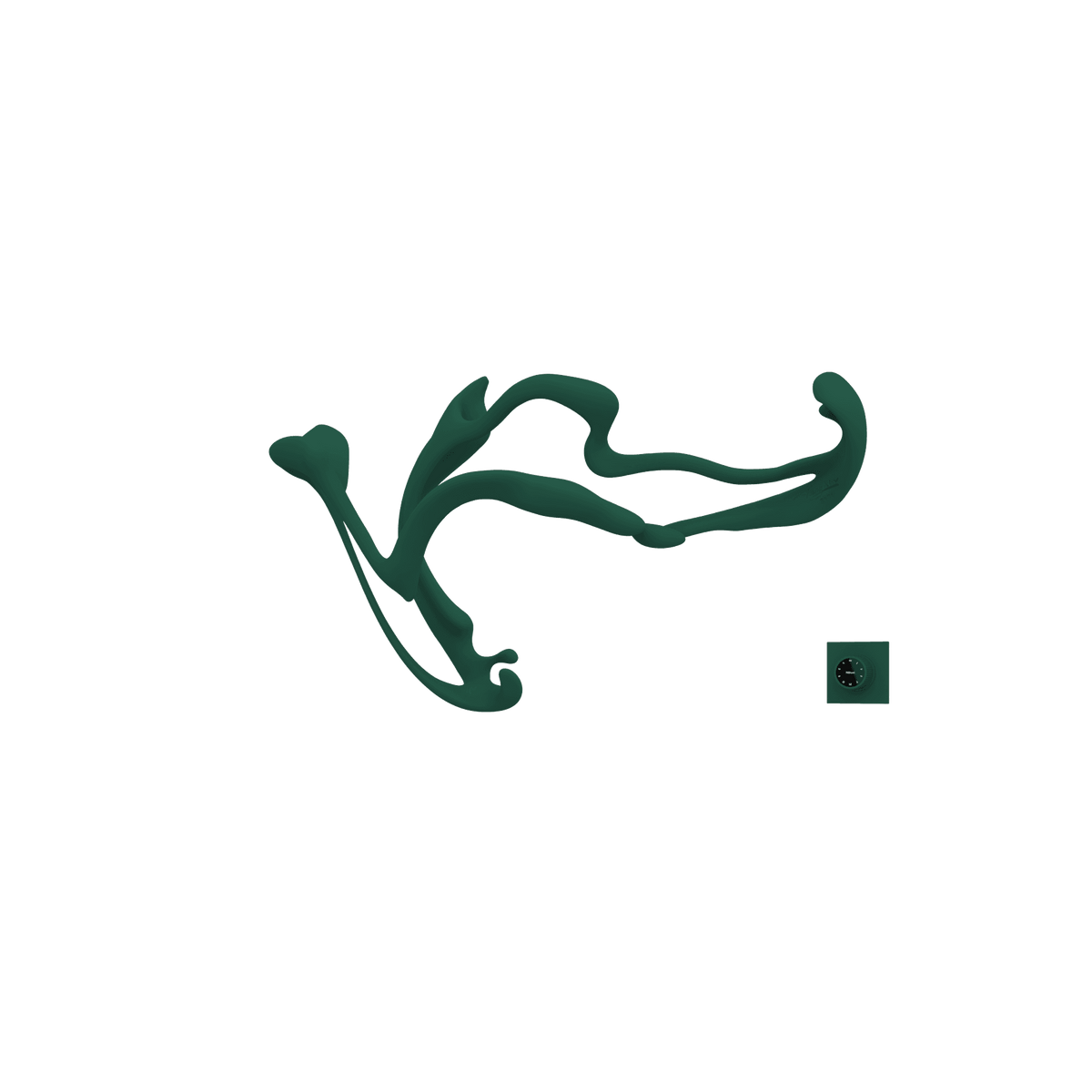 Sèche-serviettes P&Bhusri S3-M-EGR-XM « La Fontaine de Jouvence » vert émeraude