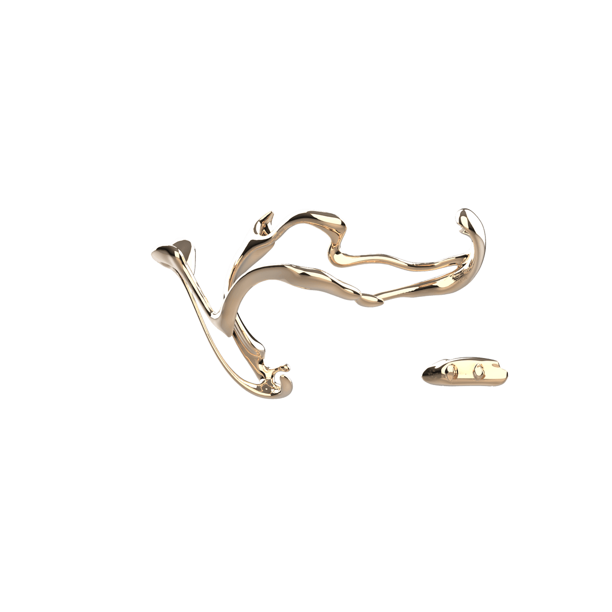 Sèche-serviettes P&Bhusri S3-M-PBZ-XA « La Fontaine de Jouvence » en bronze poli PVD