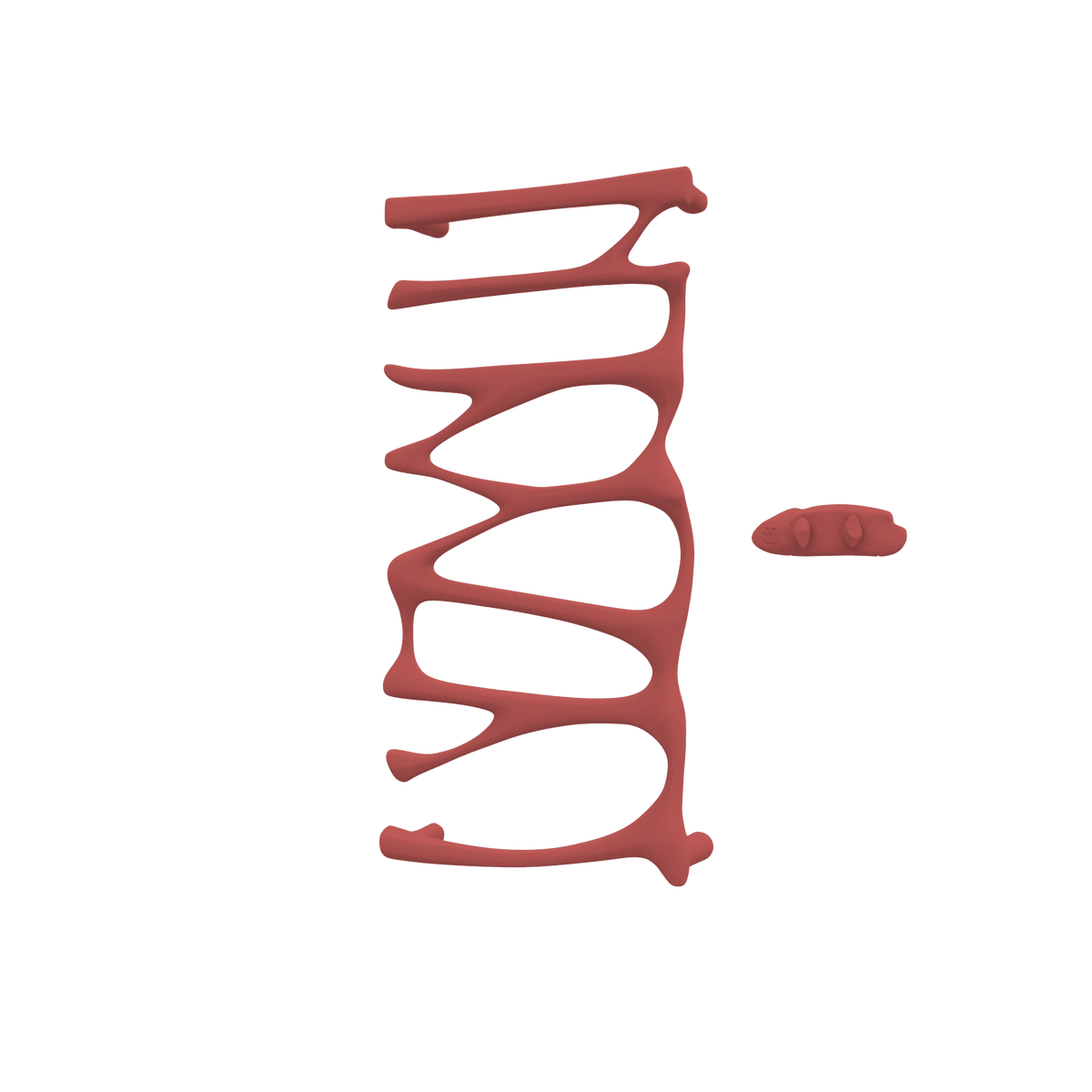 P&Bhusri S5-M-ARD-XA Chauffe-serviettes Provence en rouge ambre