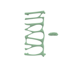 P&Bhusri S5-M-CGR-XA Provence Towel Warmer in Celadon Green