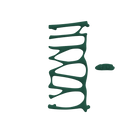 P&Bhusri S5-M-EGR-XA Provence Towel Warmer in Emerald Green