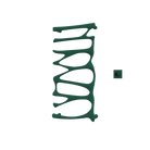 P&Bhusri S5-M-EGR-XM Provence Towel Warmer in Emerald Green