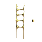 P&Bhusri S6-M-24K-XM Crete Palace Towel Warmer in PVD 24K Gold