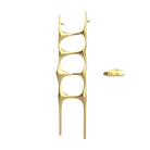 P&Bhusri S6-M-BBR-XA Crete Palace Towel Warmer in PVD Brushed Brass
