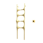 P&Bhusri S6-M-BBR-XM Crete Palace Towel Warmer in PVD Brushed Brass