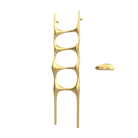 P&Bhusri S6-M-BLG-XA Crete Palace Towel Warmer in PVD Brushed Luxury Gold