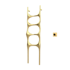 P&Bhusri S6-M-BLG-XM Crete Palace Towel Warmer in PVD Brushed Luxury Gold