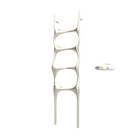 P&Bhusri S6-M-BWG-XA Crete Palace Towel Warmer in PVD Brushed White Gold
