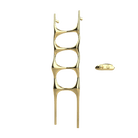 P&Bhusri S6-M-PBR-XA Crete Palace Towel Warmer in PVD Polished Brass
