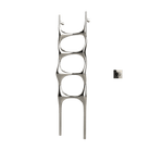 P&Bhusri S6-M-PNI-XM Crete Palace Towel Warmer in PVD Polished Nickel
