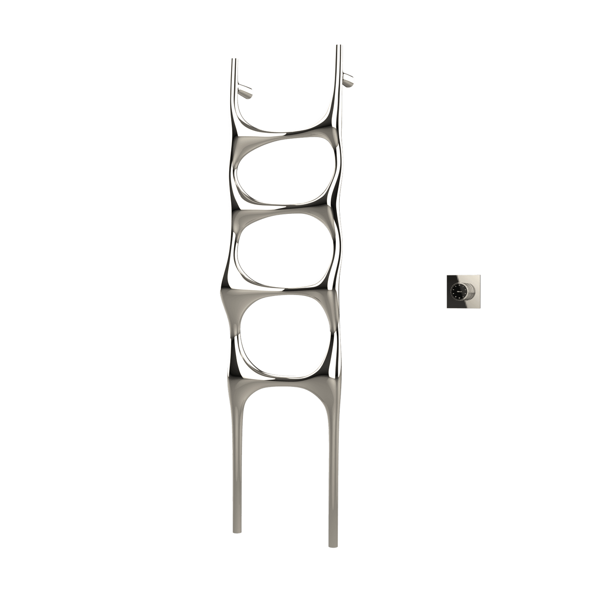 Sèche-serviettes P&Bhusri S6-M-PNI-XM Crete Palace en nickel poli PVD