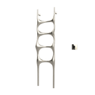 P&Bhusri S6-M-PWG-XM Crete Palace Towel Warmer in PVD Polished White Gold