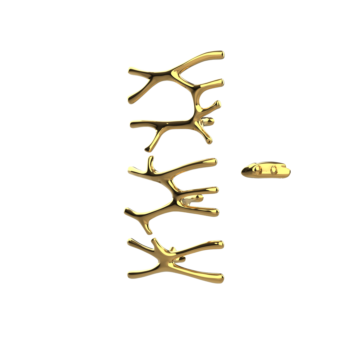Sèche-serviettes P&Bhusri S7-LMS-24K-XA Daphne's Branch (grand, moyen et petit) en or PVD 24 carats