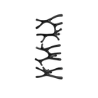 Sèche-serviettes P&Bhusri S7-LMS-PBN-SC Daphne's Branch, grand, moyen et petit modèle, finition nickel noir poli PVD