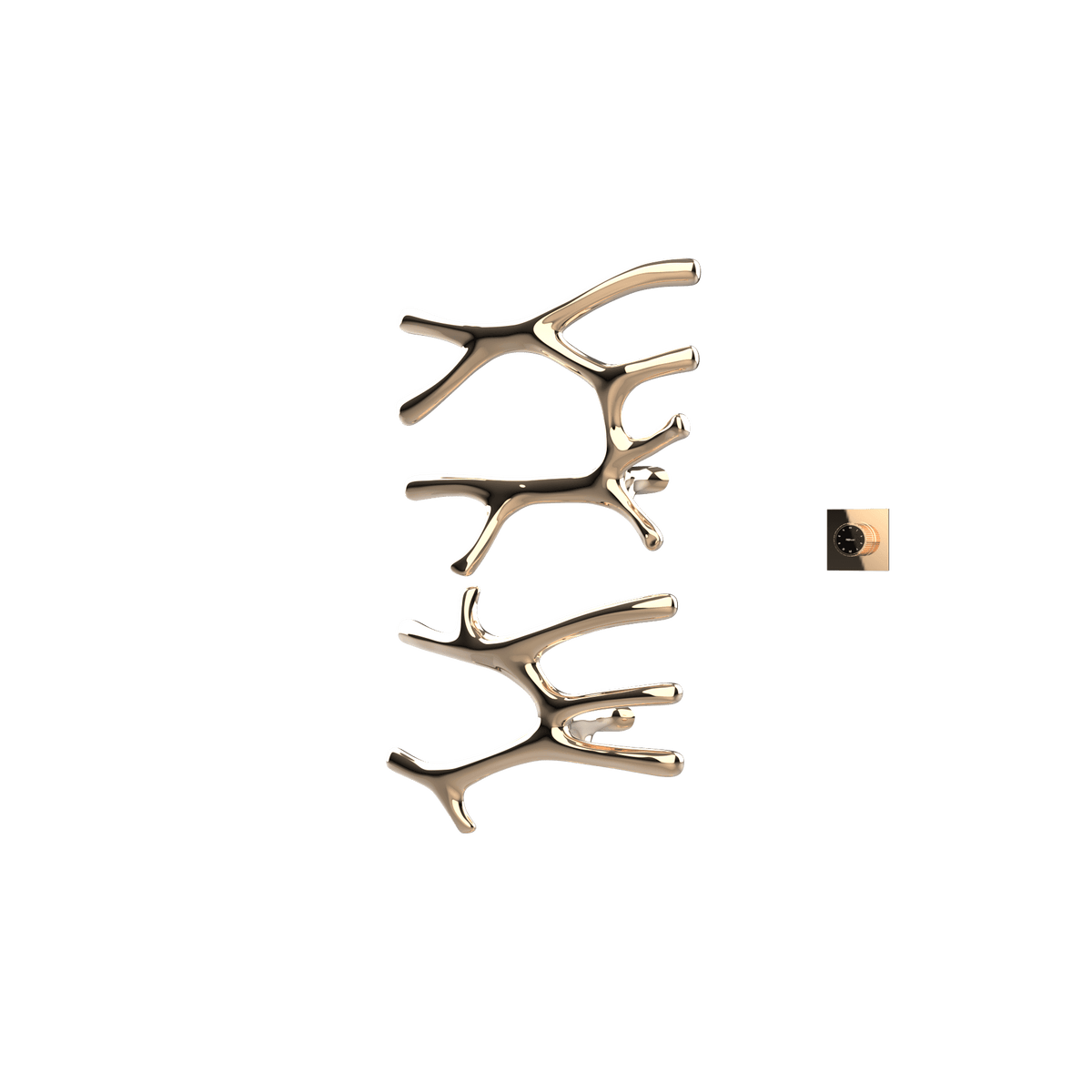 Sèche-serviettes P&Bhusri S7-LM-PBZ-XM Daphne's Branch, grand et moyen, en bronze poli PVD