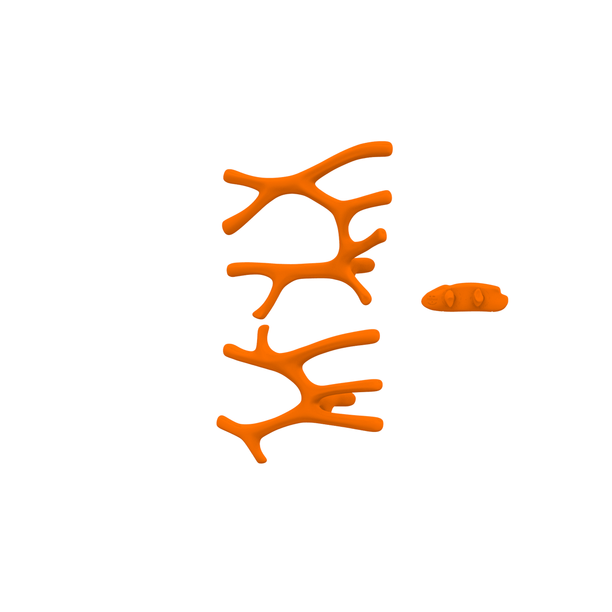 P&Bhusri S7-LM-SOR-XA Sèche-serviettes grand + moyen Daphné's Branch en orange sienne
