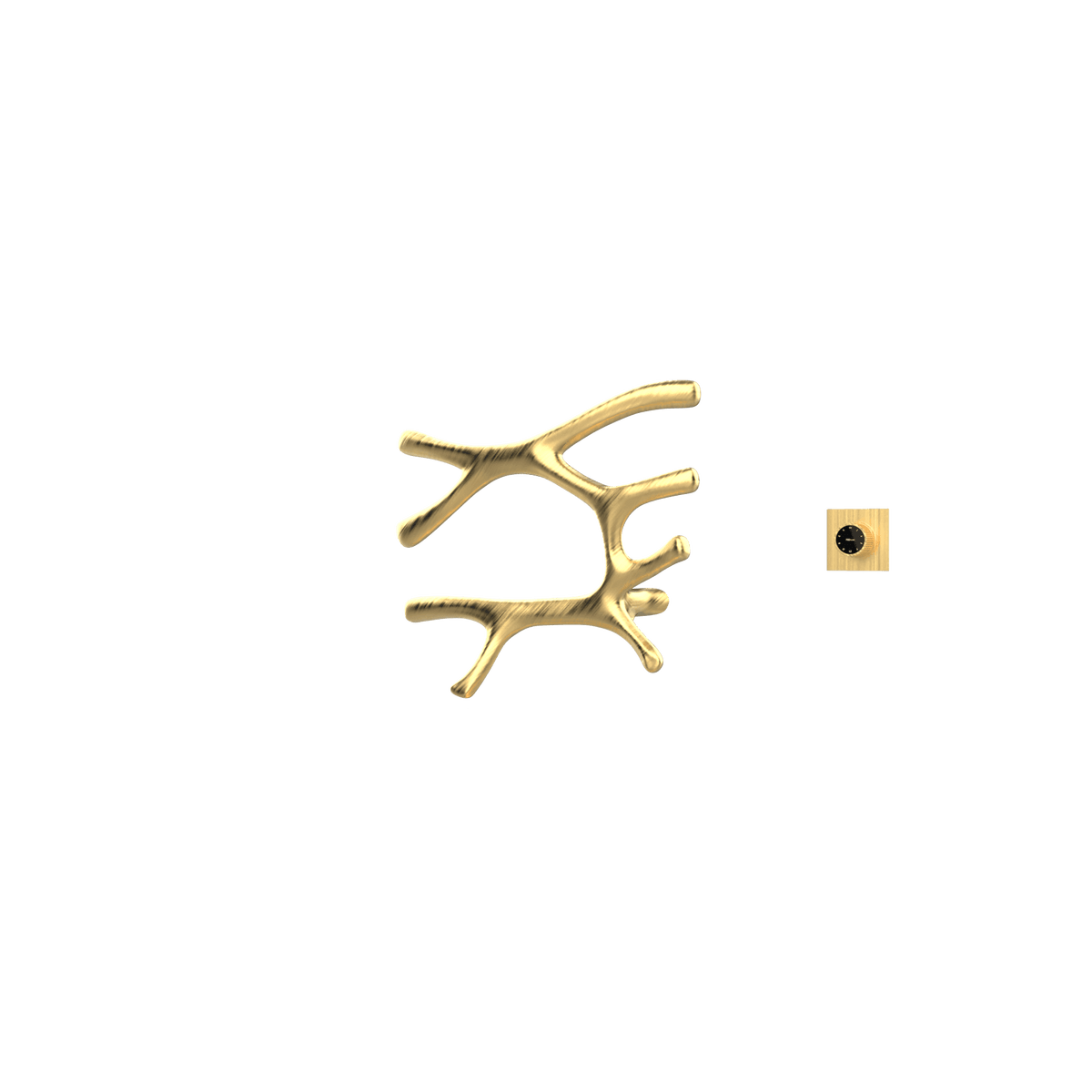 P&Bhusri S7-L-BLG-XM Daphne's Branch Large Towel Warmer in PVD Brushed Luxury Gold