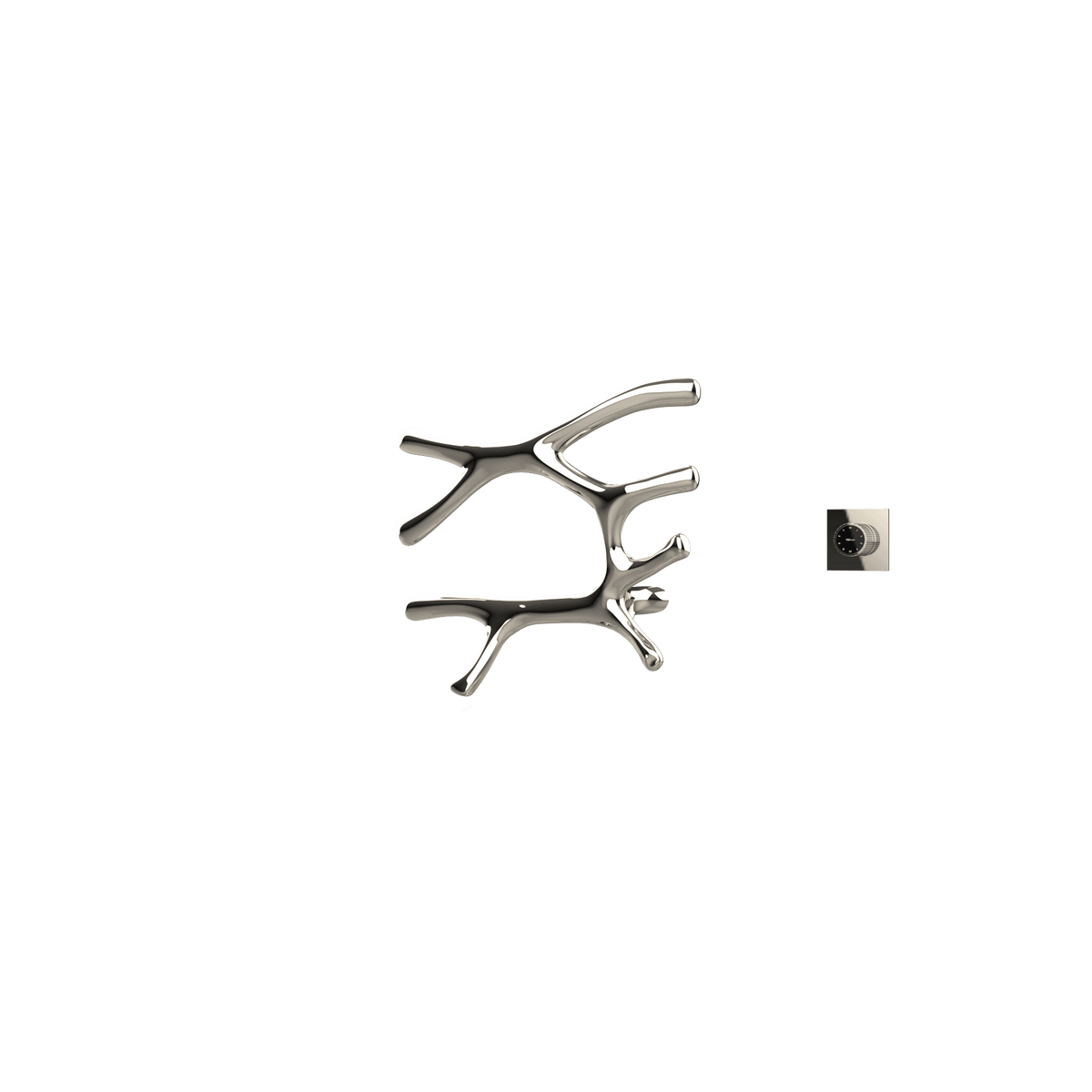 P&Bhusri S7-L-PNI-XM Daphne's Branch Large Towel Warmer in PVD Polished Nickel