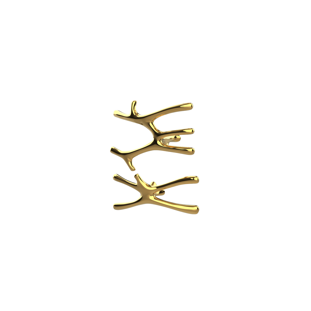 P&Bhusri S7-MS-24K-SC Sèche-serviettes Daphne's Branch Moyen + Petit en or PVD 24 carats