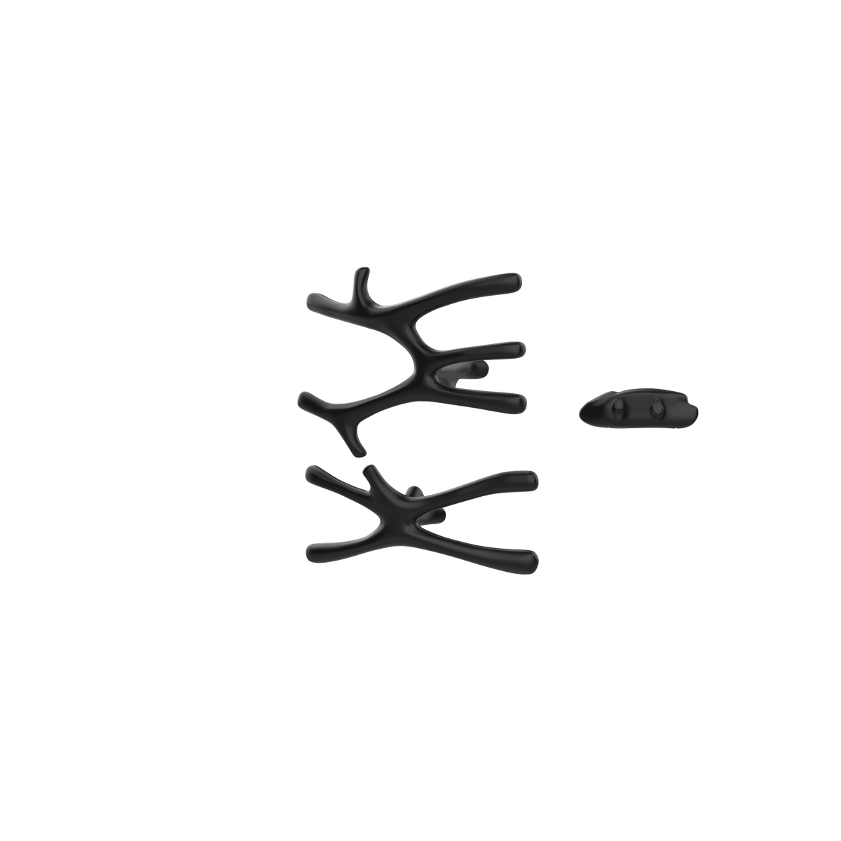 P&Bhusri S7-MS-BLK-XA Sèche-serviettes Daphne's Branch moyen + petit, noir mat