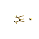 P&Bhusri S7-M-24K-XM Daphne's Branch Medium Towel Warmer in PVD 24K Gold