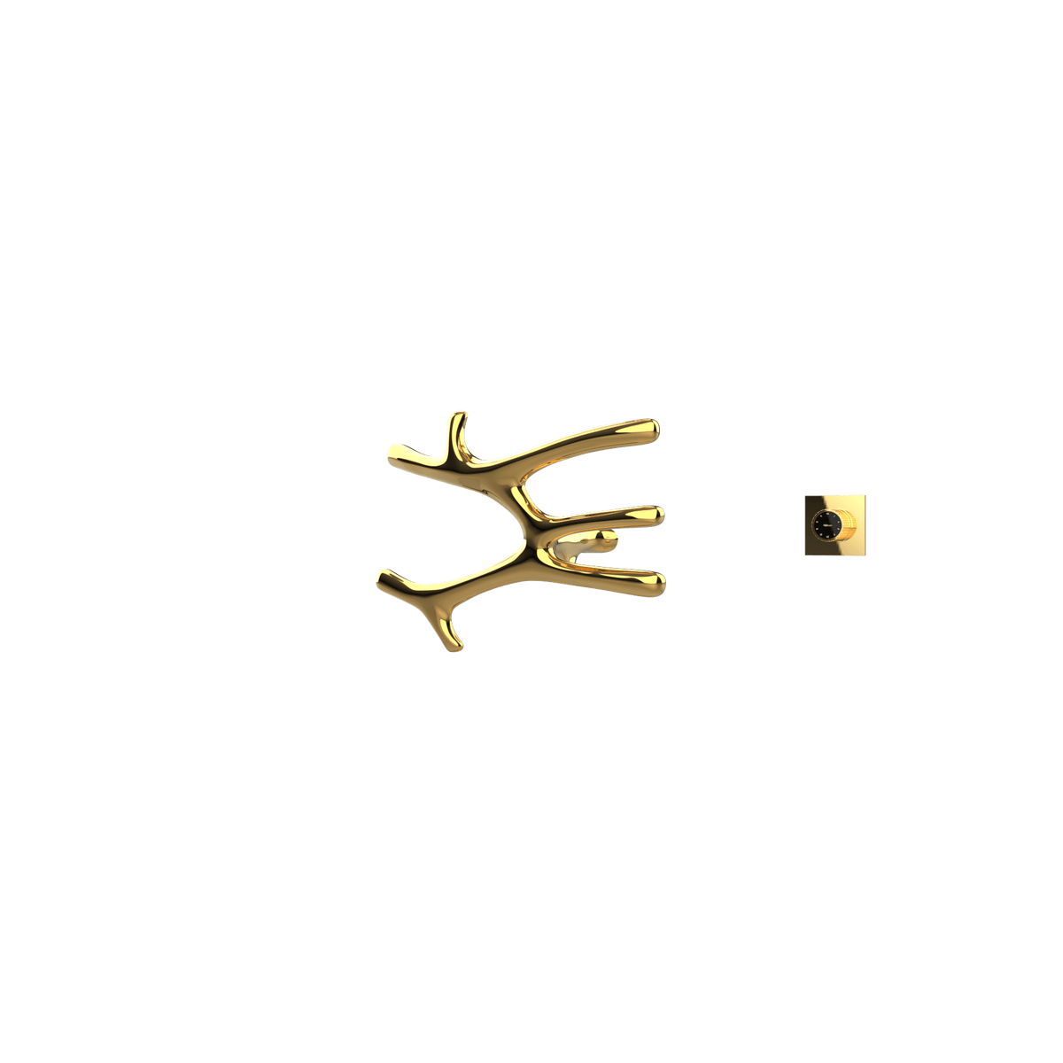 P&Bhusri S7-M-24K-XM Daphne's Branch Medium Towel Warmer in PVD 24K Gold