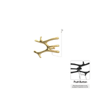 P&Bhusri S7-M-BLG-N-DO Daphne's Branch Medium Towel Warmer in PVD Brushed Luxury Gold