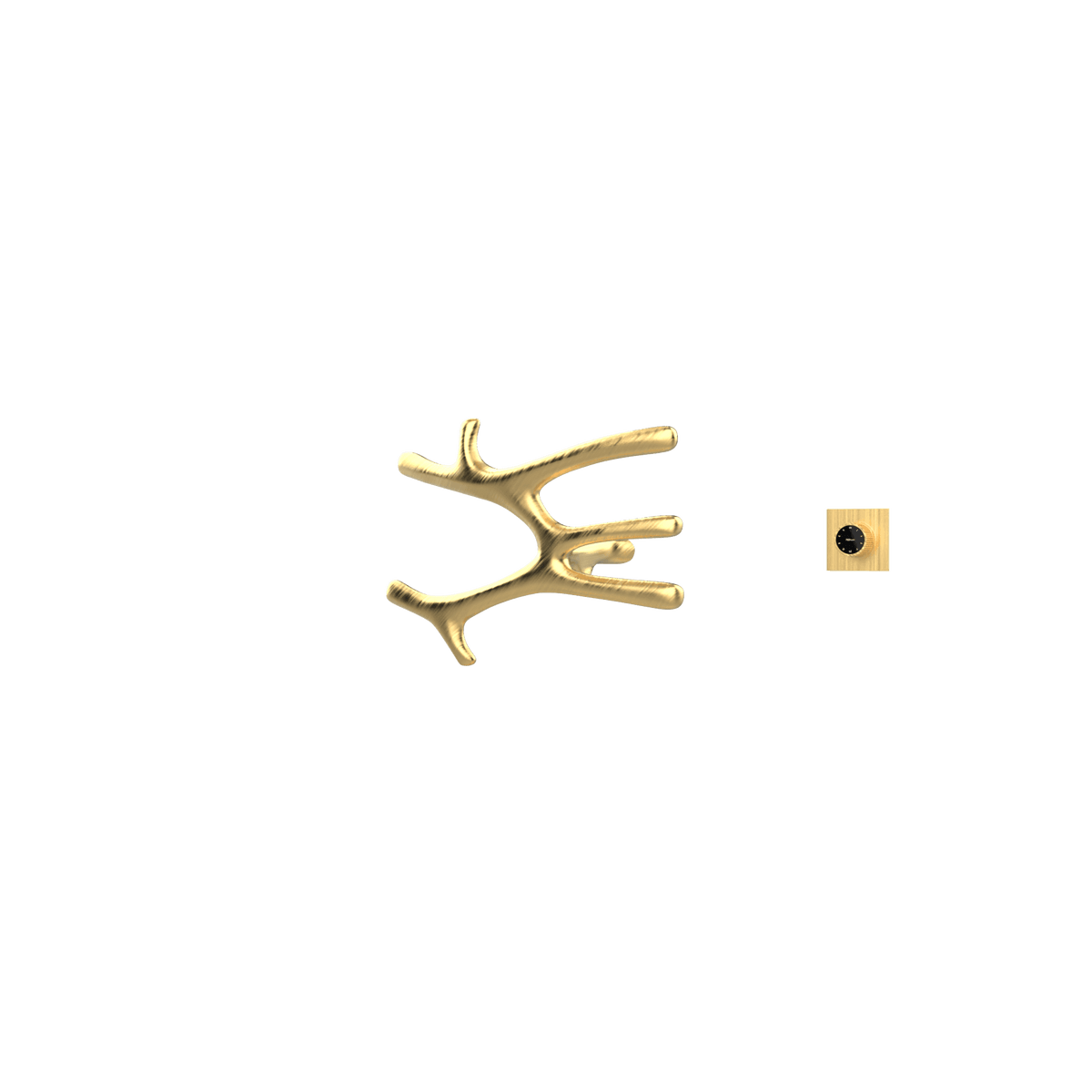 P&Bhusri S7-M-BLG-XM Daphne's Branch Medium Towel Warmer in PVD Brushed Luxury Gold