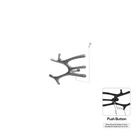 P&Bhusri S7-M-GML-N-DO Daphne's Branch Medium Towel Warmer in PVD Gun Metal