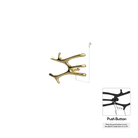 P&Bhusri S7-M-LGD-N-DO Daphne's Branch Medium Towel Warmer in PVD Polished Luxury Gold