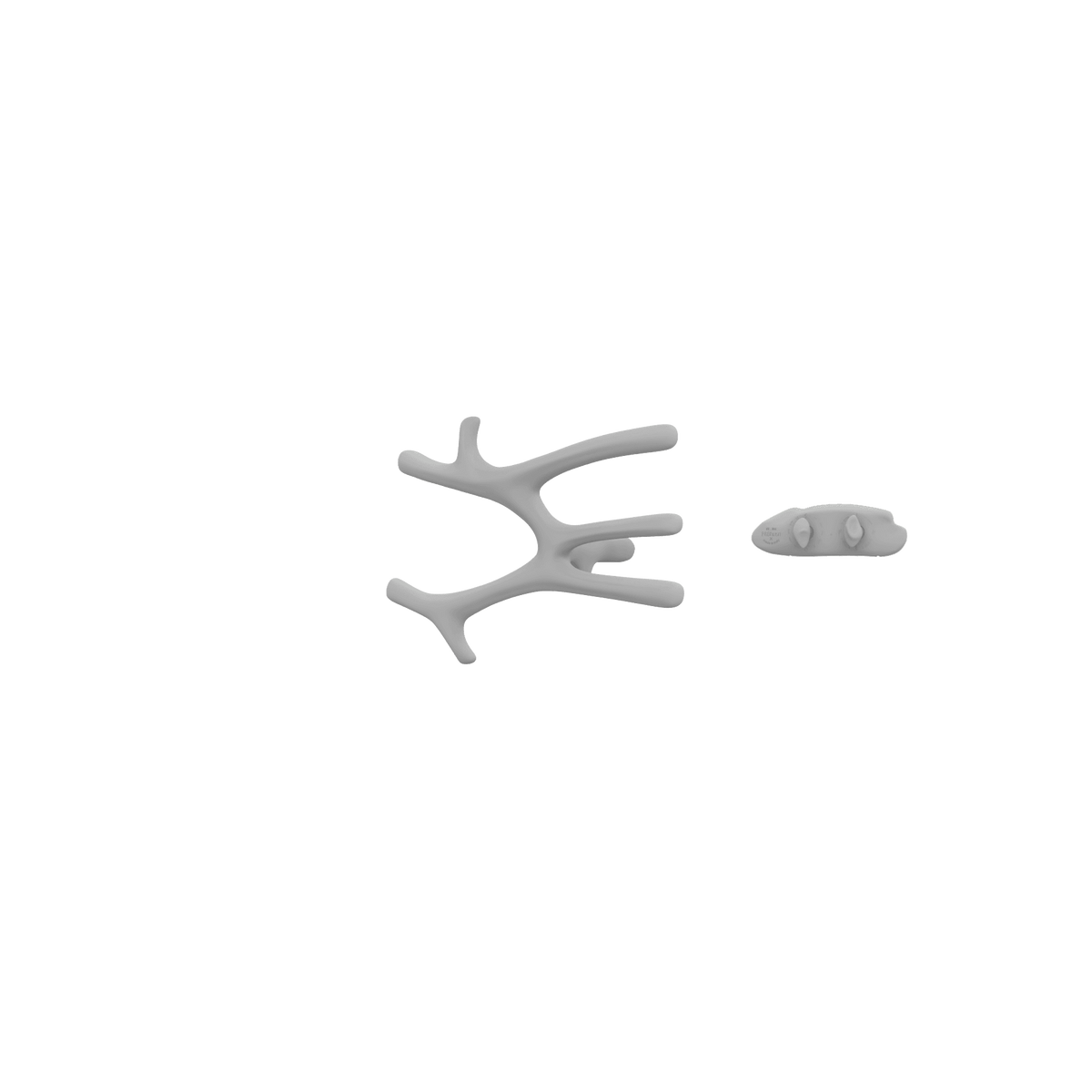 P&Bhusri S7-M-MGR-XA Daphne's Branch Medium Towel Warmer in Muted Grey