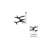 P&Bhusri S7-M-PBN-N-DO Daphne's Branch Medium Towel Warmer in PVD Polished Black Nickel