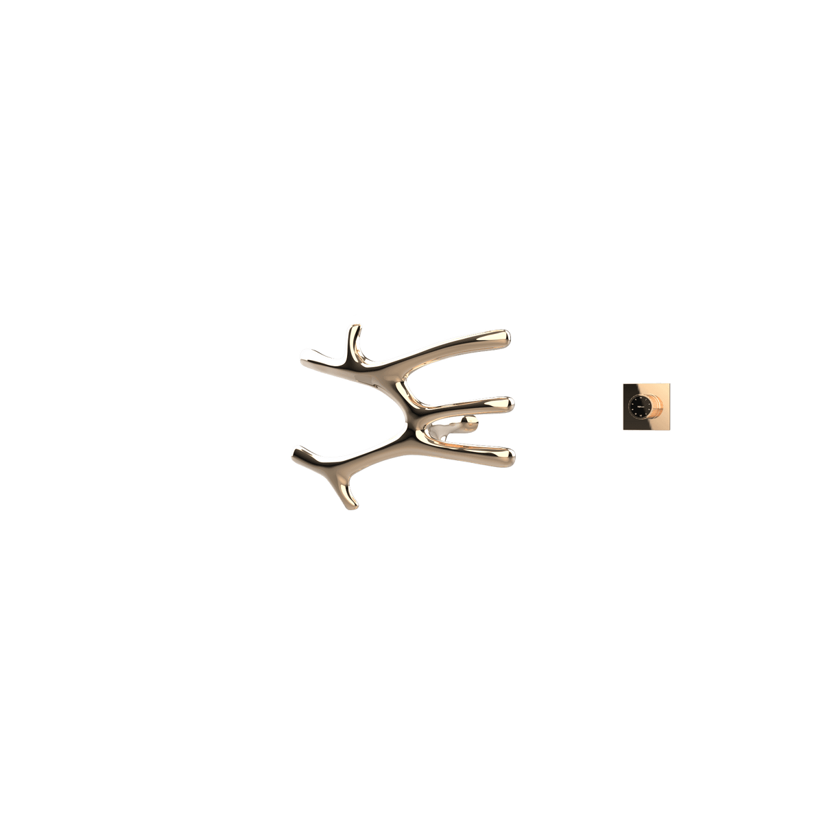 P&Bhusri S7-M-PBZ-XM Daphne's Branch Medium Towel Warmer in PVD Polished Bronze
