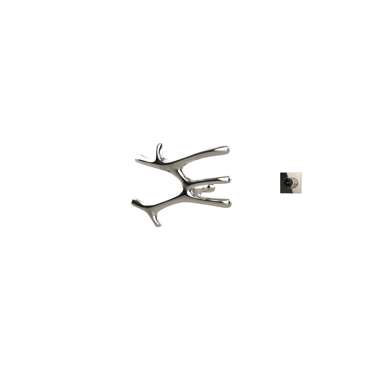 P&Bhusri S7-M-PNI-XM Daphne's Branch Medium Towel Warmer in PVD Polished Nickel