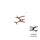 P&Bhusri S7-M-RGD-N-DO Daphne's Branch Medium Towel Warmer in PVD Polished Rose Gold