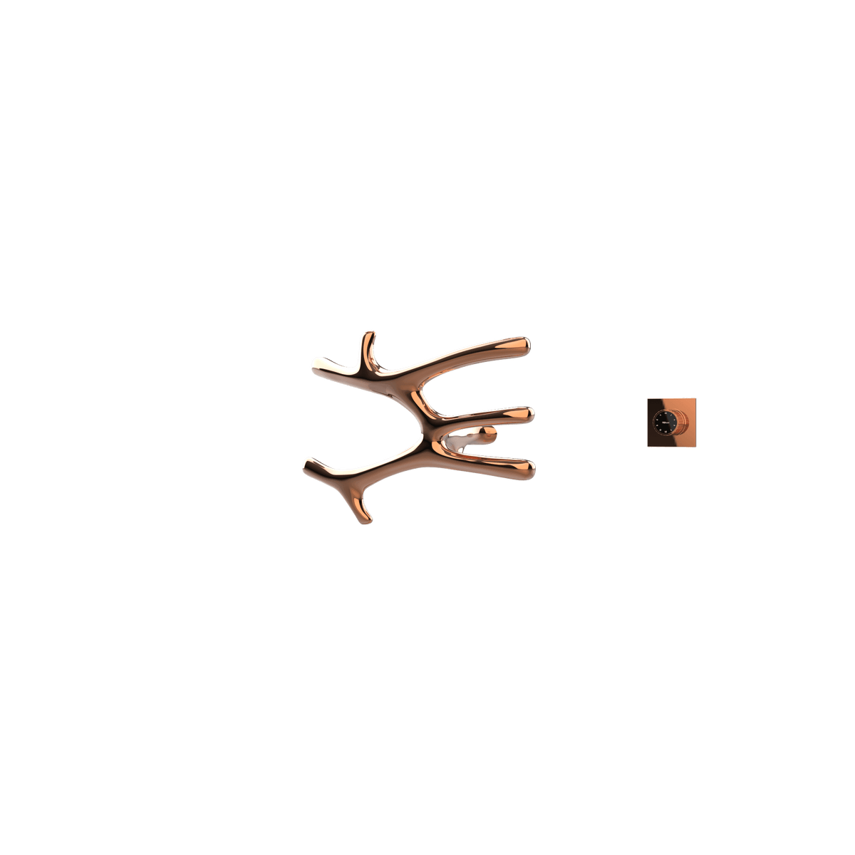 P&Bhusri S7-M-RGD-XM Daphne's Branch Medium Towel Warmer in PVD Polished Rose Gold
