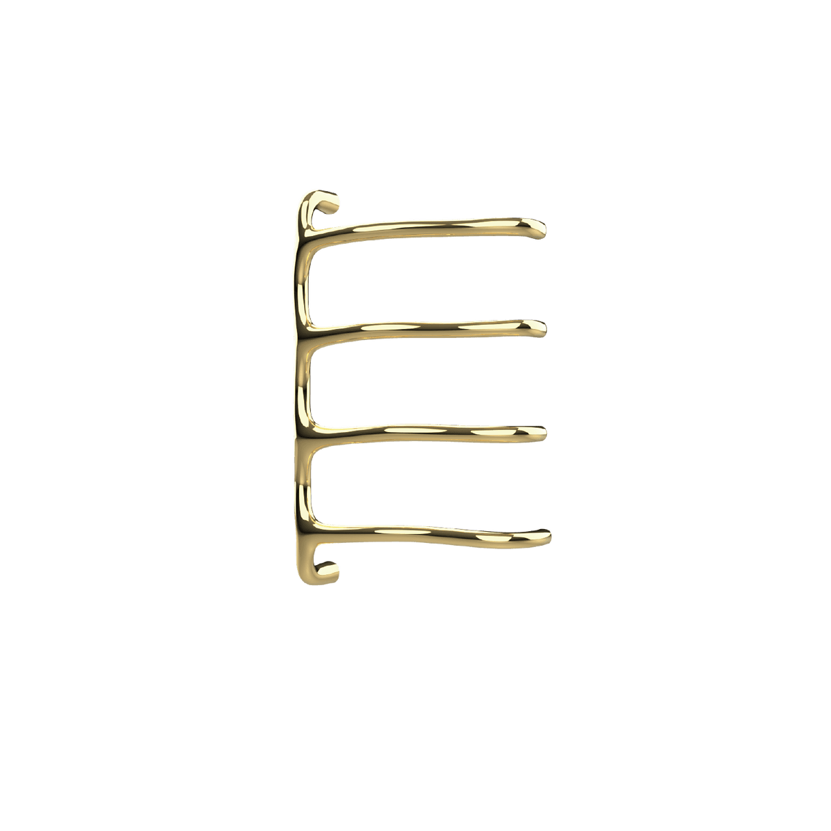 Sèche-serviettes P&Bhusri S8-M-PBR-SC Tuscany Glimmer en laiton poli PVD