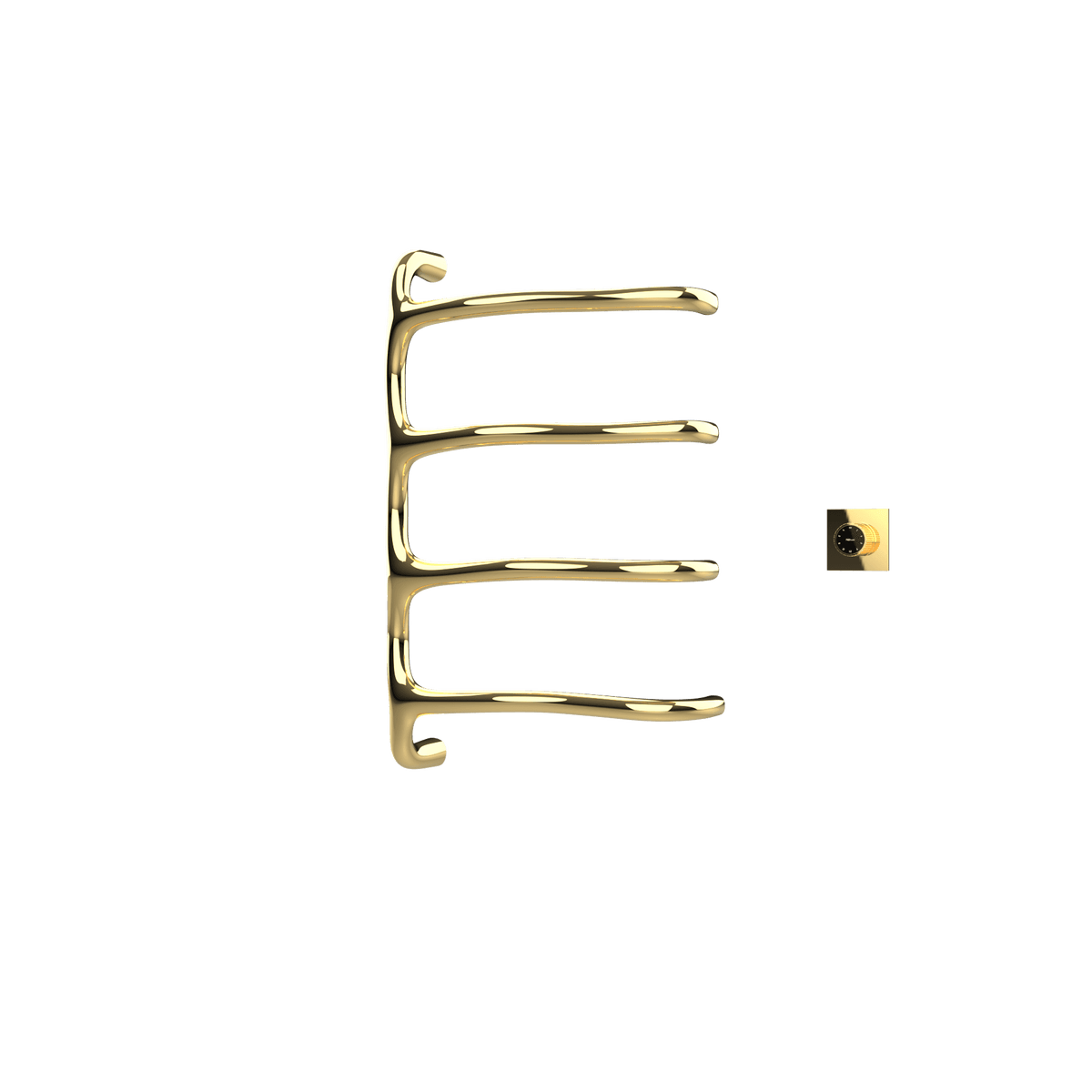 Sèche-serviettes P&Bhusri S8-M-PBR-XM Tuscany Glimmer en laiton poli PVD