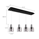 Kuzco Lighting MP12506BKSM-04 Samson LED Multi Pendant in Black