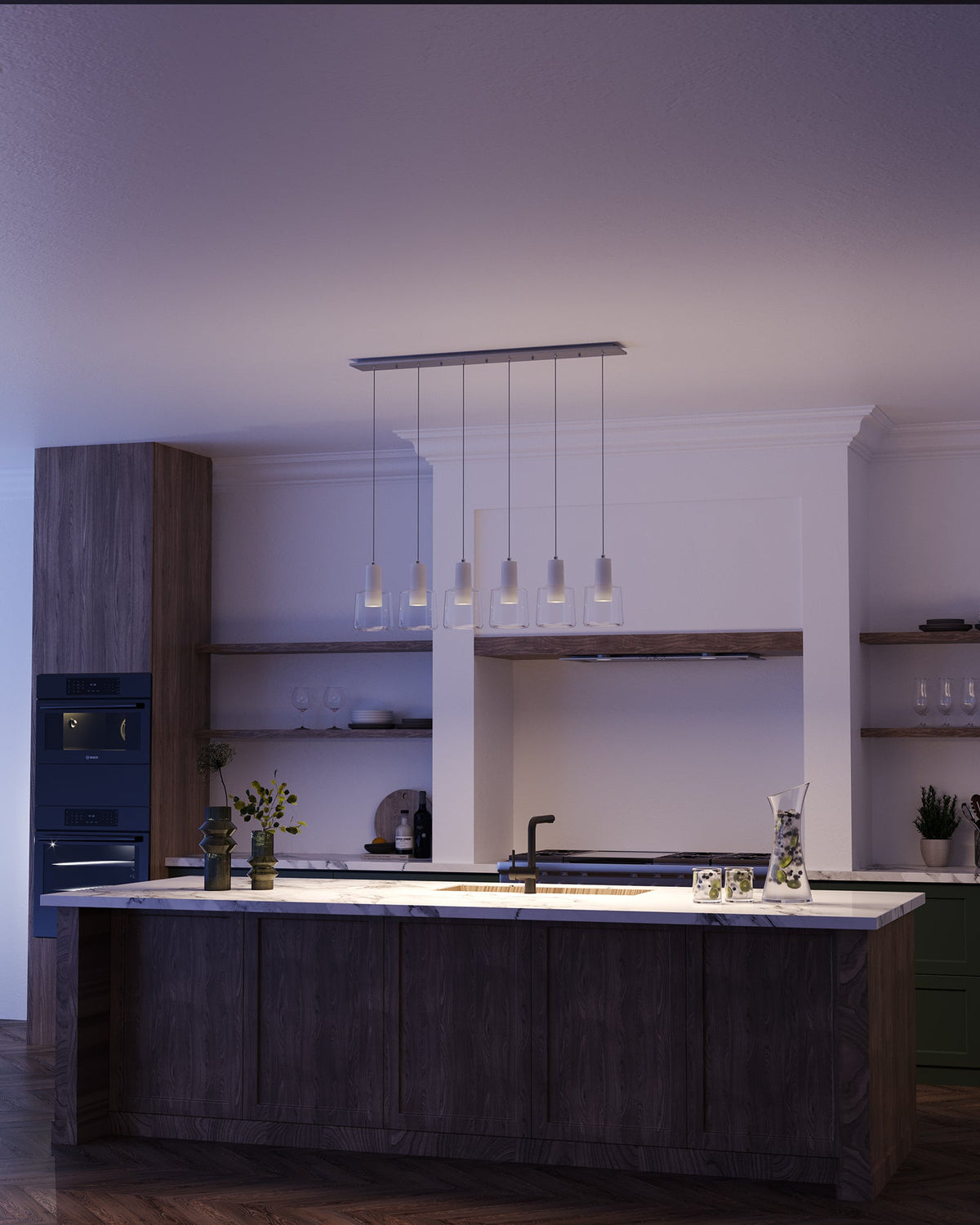 Kuzco Lighting MP12506BKSM-06 Samson LED Multi Pendant in Black