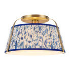 Alora Canada - SF675213BGBL - One Light Semi-Flush Mount - Scout - Brushed Gold/Blue Linen