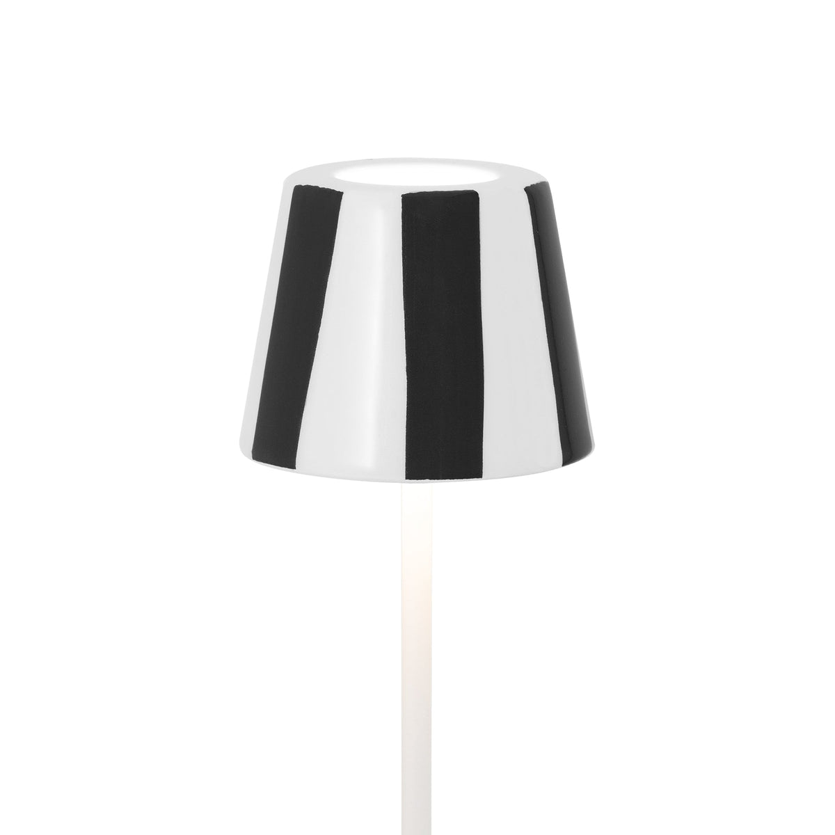 Zafferano America SDZA-490-BLACK Poldina Micro Lido Shade in Black Stripes