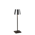 Zafferano America SDZA-490-BLACK Poldina Micro Lido Shade in Black Stripes