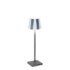 Zafferano America SDZA-490-GRAY Poldina Micro Lido Shade in Gray Stripes