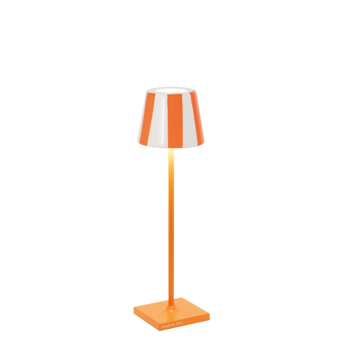Zafferano America SDZA-490-ORANGE Poldina Micro Lido Shade in Orange Stripes